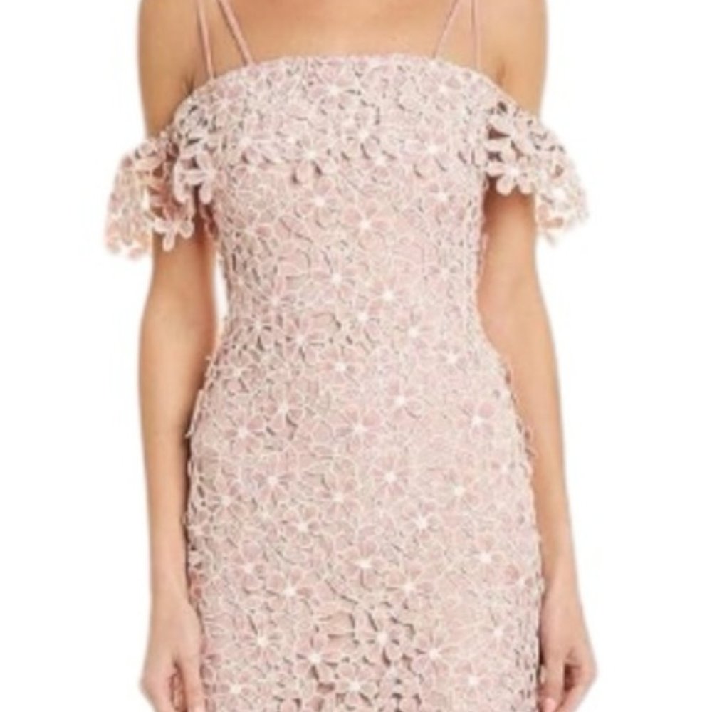 Floral pink mini dress